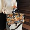 Borsa da viaggio portatile stampata per riporre bagagli, grande capacità, impermeabile, borsa sportiva da palestra per esterni per coppie