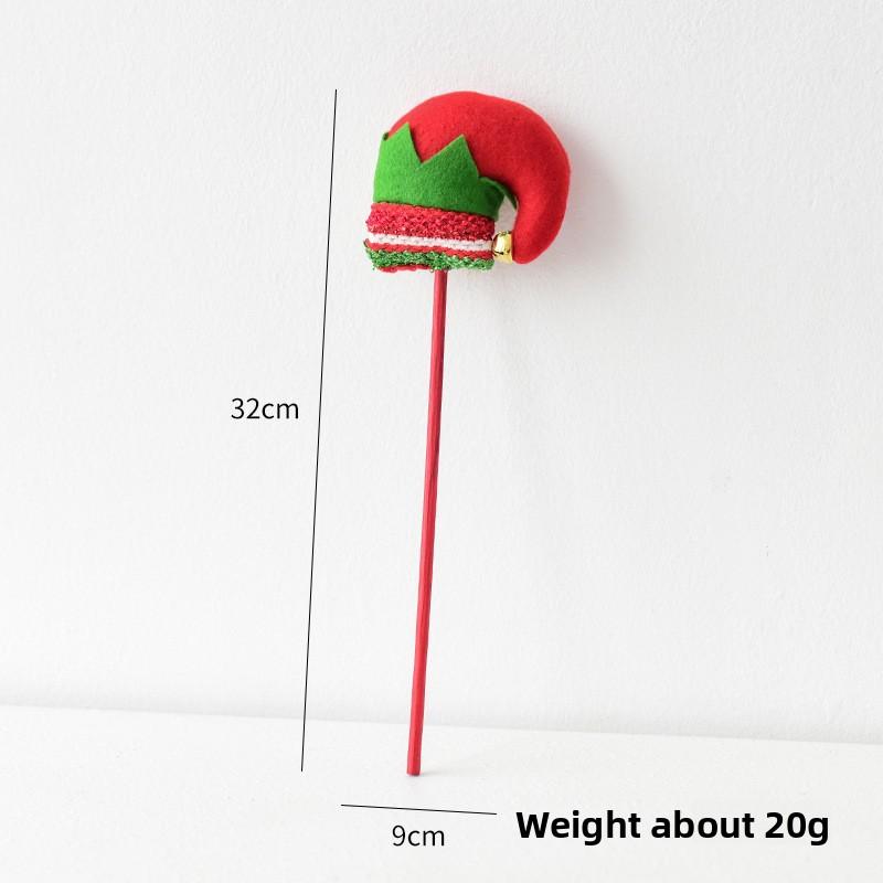 Christmas Decoration Elf Hat Cuttings Decoration Christmas Tree Christmas Elf Stick Christmas Gift