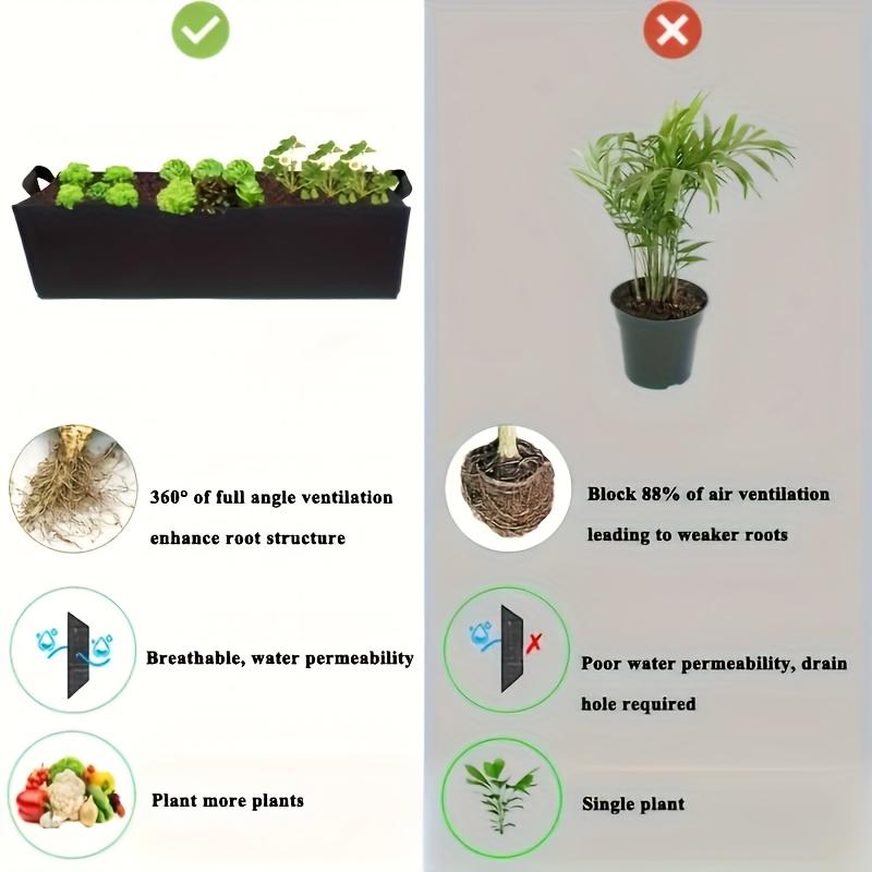 Langlebiges Stoff Hochbeet - Atmungsaktiver, strapazierfähiger Pflanzsack für drinnen/draußen, einfacher Aufbau, perfekt für Gemüse, Blumen, Kräuter