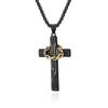 Original Design: Niche Thorn Cross Necklace, Black Gold, High-end, Neutral Style, Hip-hop, Personalized Men's Necklace