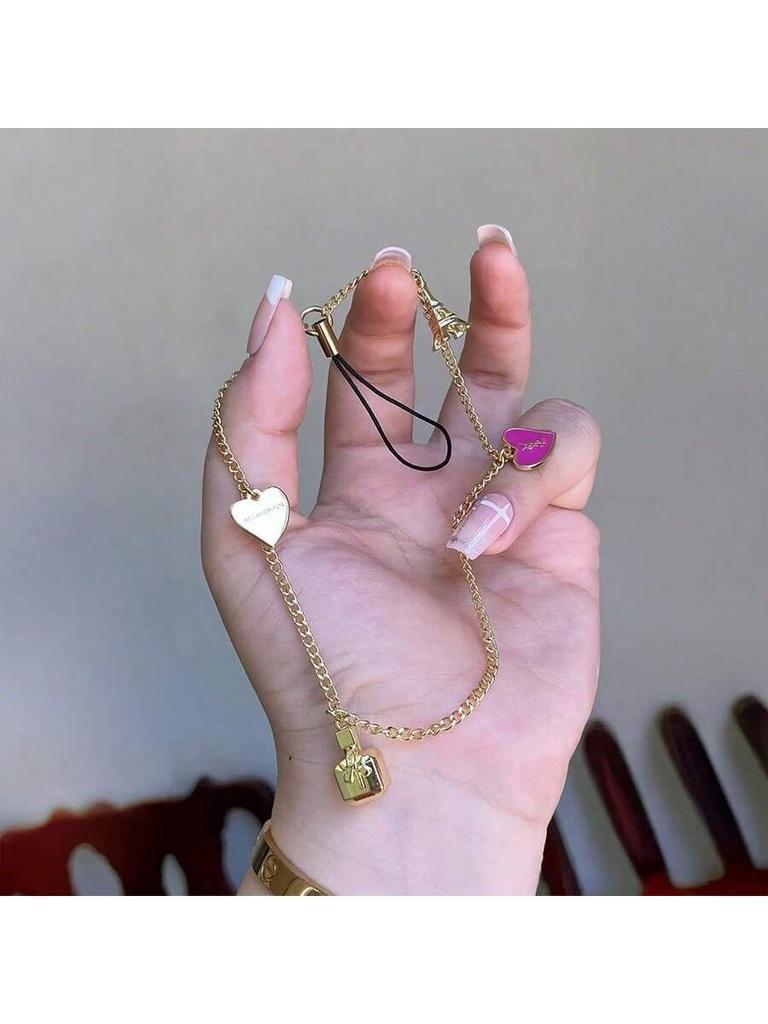 YSL Women's Phone Charm and Key Chain, Sweet and Cute, Exquisite and High-end, Suitable for Daily Use and As a Gift.