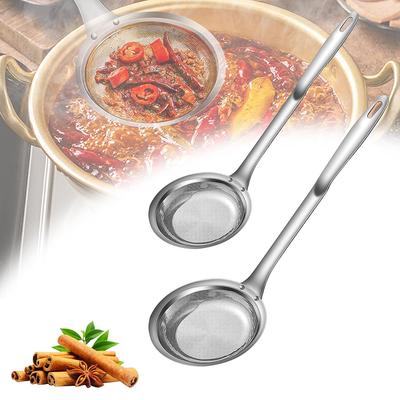 2 STÜCK 304 Edelstahl Extrafeines Sieb zum Abschöpfen von Fett und Schaum