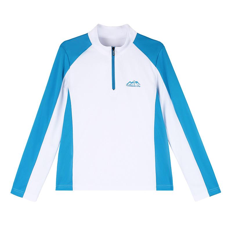 Rychleschnoucí tričko s dlouhým rukávem pro dámské jarní a podzimní tenké provedení se stojáčkem dámský volný a prodyšný sportovní top