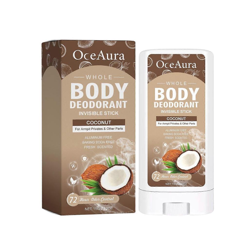 Oceaura Coconut Body Deodorant Stick - Gently Cleanses Underarm Odor, Fresh And Refreshing Body Deodorant Stick
