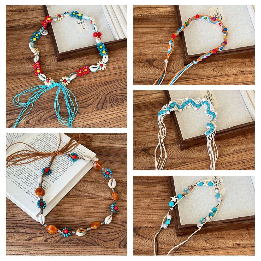 Woven Dress Waist Chain Jeans Decor Ethnic Style Braided Headband Vintage Bohemia Hair Band  Daily