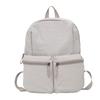 Schoolbag Backpack Korean Version Solid Color Texture Leisure Outdoor Travel Backpack Large Capacity Student Schoolbag Leisure Travel