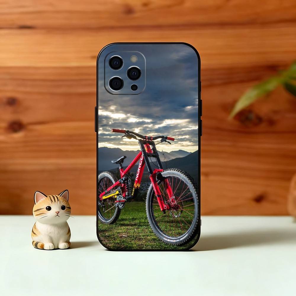 C-Cool M-Mountain Bicycle Bike Phone Case For iPhone 17, 16,15,14,13,12,11 Plus,Pro Max, Others Soft Black Cover