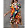 Fashion Versatile Casual T-Shirt Dress Comfortable Crew Neck Loose Casual Dresses