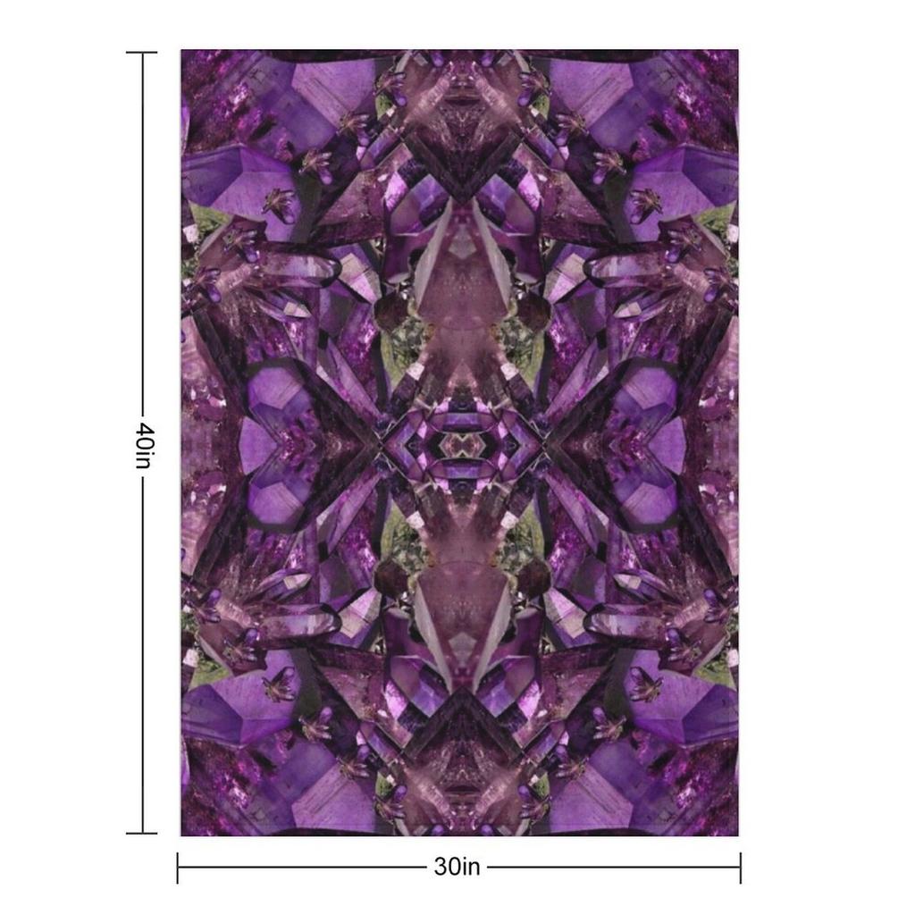 Purple pattern Throw Blanket Decorative Beds Retros heavy to sleep anime Blankets
