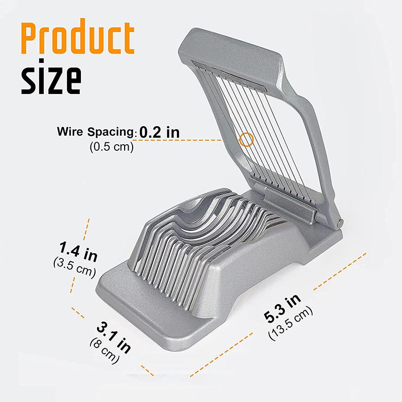 LMETJMA Egg Slicer for Hard Boiled Eggs Stainless Steel Wire Egg Slicer Dicer Cutter Kitchen Strawberry Mushroom Slicer JT188 2