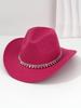 Men's and women's western cowboy hats rhombus swords tweed felt top hats birthday party hats jazz hats