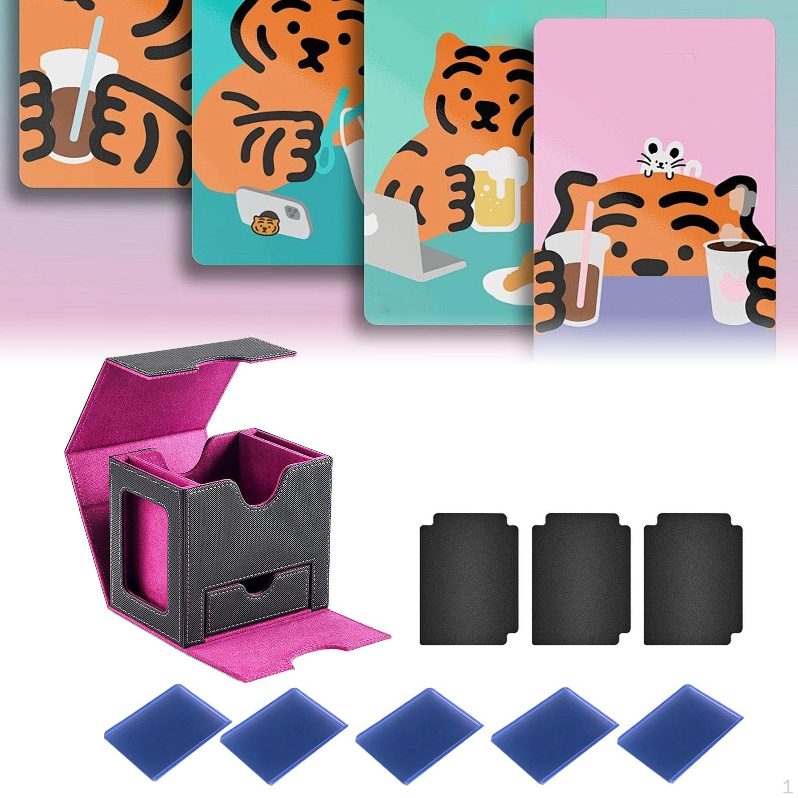 

Коробка-органайзер із колодою карток із шухлядою. Чохол для зберігання Фіолетовий