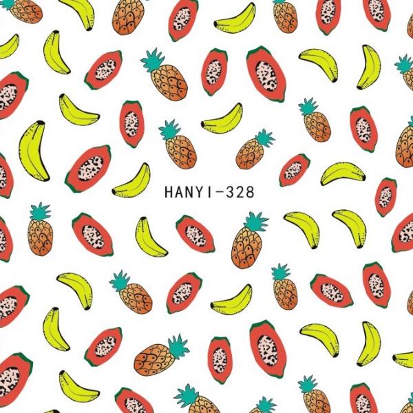 1 list Fruits 3D samolepky na nehty Medúzy Samolepící obtisky Příslušenství Manikúra Gel Polish Tipy Dekorace