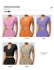 Cross-Border Slimming Nude Short-Sleeve Yoga & Sports T-Shirt
