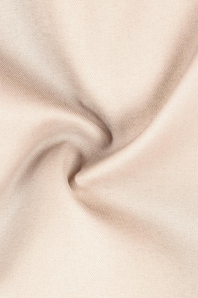 Spanish Cream Solid Wool Blend Cross Placket Bandhgala Blazer