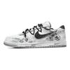 Nike Big Bamboo Shadow Horse Tracks Leather Abrasion Resistant Breathable Low top Skateboard Shoes Men's Gray White 355152-106(Team60-)