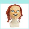 Chucky Puppe Kinderspiel Halloween Latexmaske mit gruseligem Design für Party und Cosplay