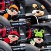 Car Dashboard Plush Bee Dog Ornaments Center Console Cute Doll Decoration Auto Accessories for Woman Girl Home Office Gifts