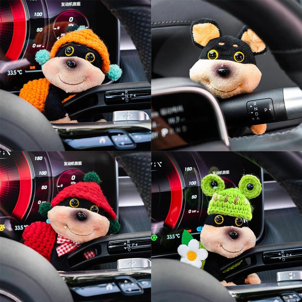 Car Dashboard Plush Bee Dog Ornaments Center Console Cute Doll Decoration Auto Accessories for Woman Girl Home Office Gifts