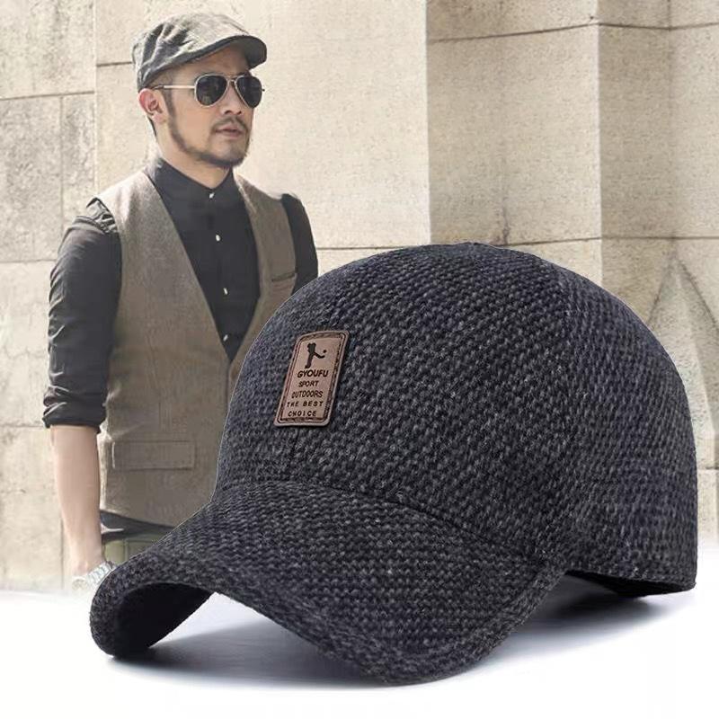 Winter Men's Warm Middle-aged and Elderly Hats Fashion Outdoor Thickened Ear Caps Old Man Baseball Caps