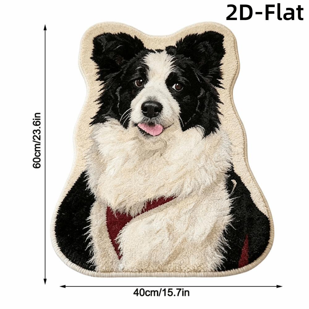 Soft Plush Cat-Shaped Area Rug Anti-fouling Cartoon Carpet Funny Home Decor Carpet  for Bedroom
