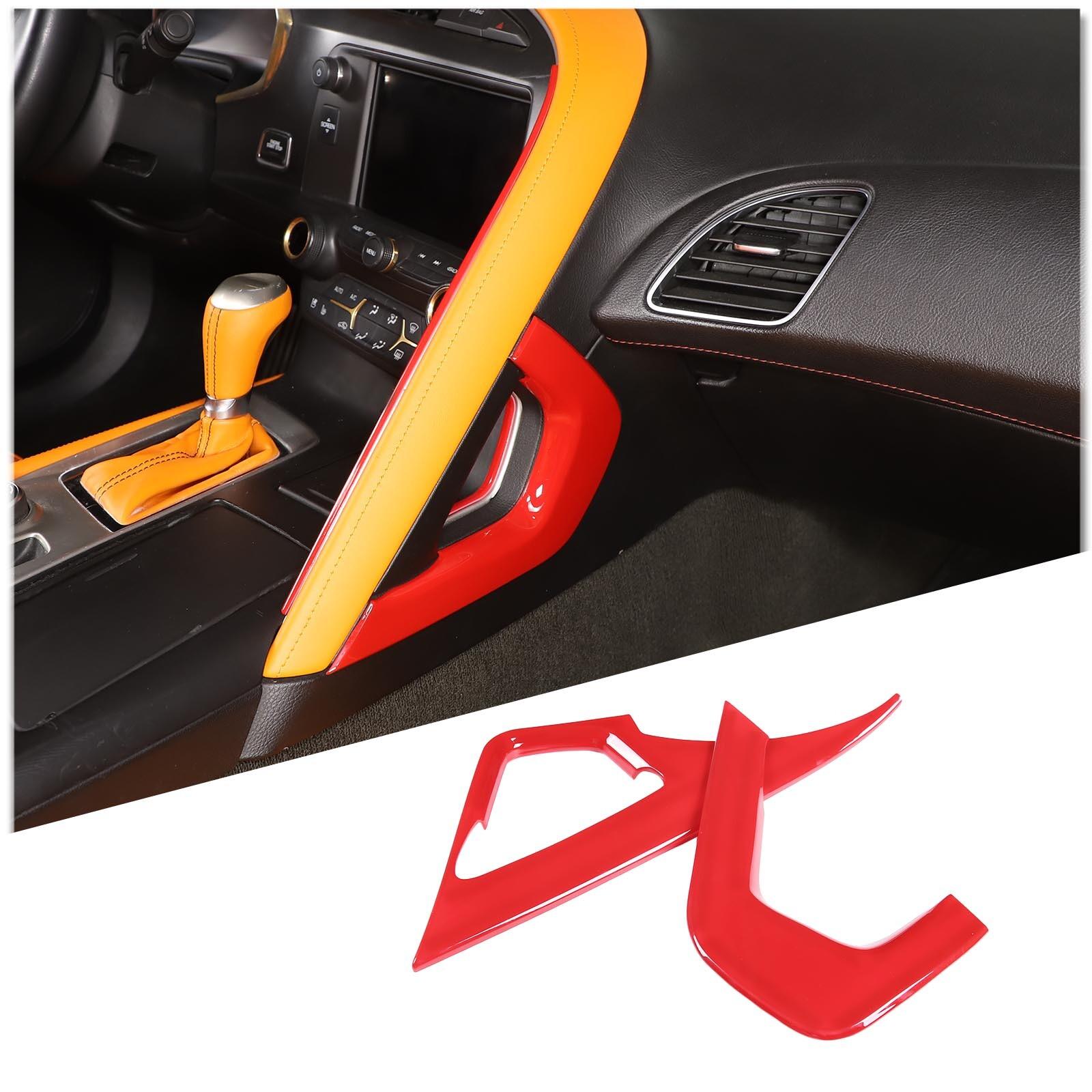 Passenger Center Grab Handle Cover Interior Red Trim For Corvette C7 2014-