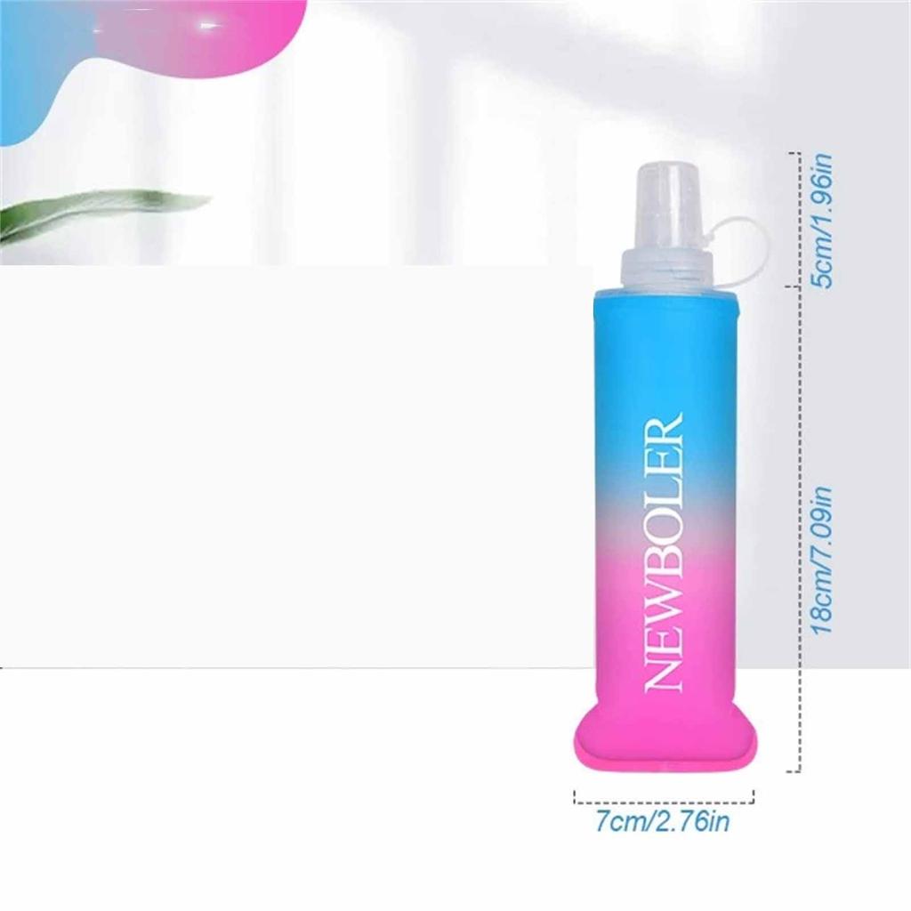 Farbverlauf Sport Weiche Wasserflasche – Faltbarer Tragbarer Trinkbeutel für , Laufen & Outdoor-Aktivitäten
