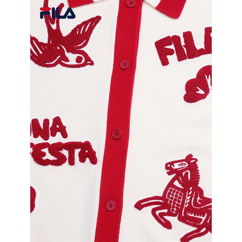 Fila Women's Blush Towel Embroidery Knitted Cardigan