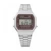 Casio A168wa 5aydf  A168wa 5a  Digital Square Vintage Retro Public Metal Watch