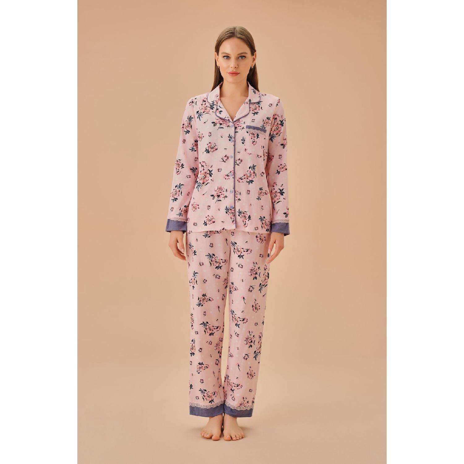 

Emily Masculine Pajama Set S рожевий