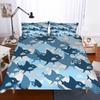 3D Shark Bedding Set Marine Animal Down Duvet Cover 2/3 Pieces Boys Teens Room Quilt Cover Luxury Soft Quick Drying Bed Cover