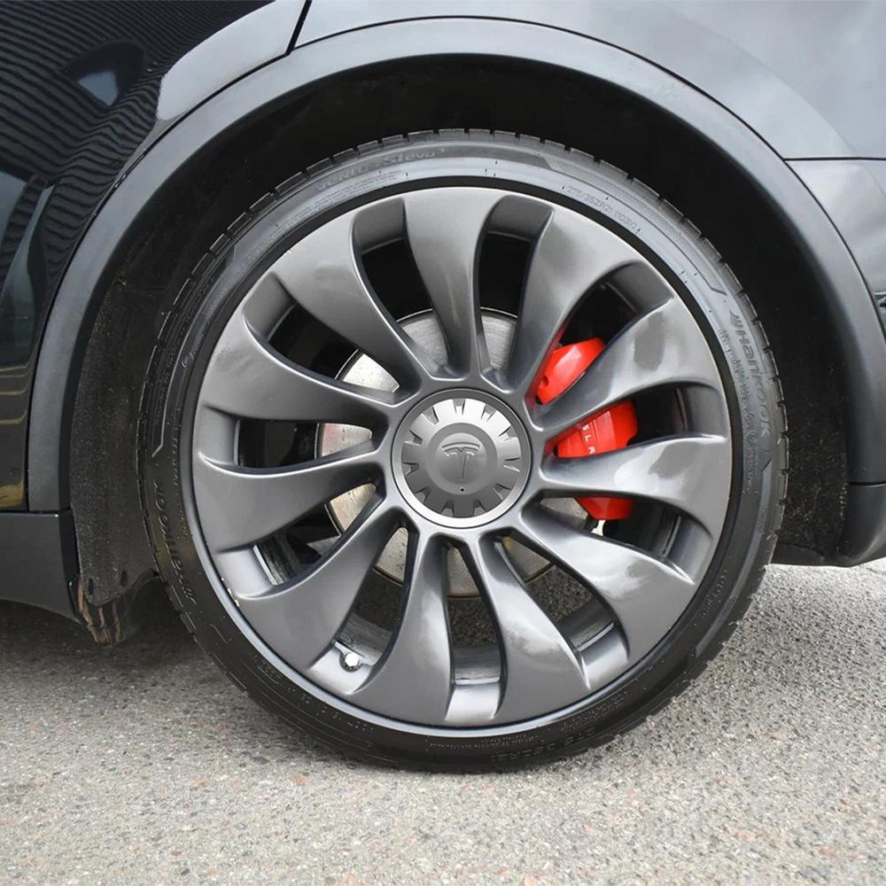 4PCS For Tesla Model Y Replacement Wheel Rim Cover 21-Inch Car Wheel Center Cover Auto Hub Caps Original Covers Logo Accessories