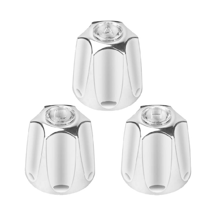 Temperature Resistant Shower Knobs Steel Tub Faucet Handle Trim Set Hot Cold Diverter Knob Replacement for Home