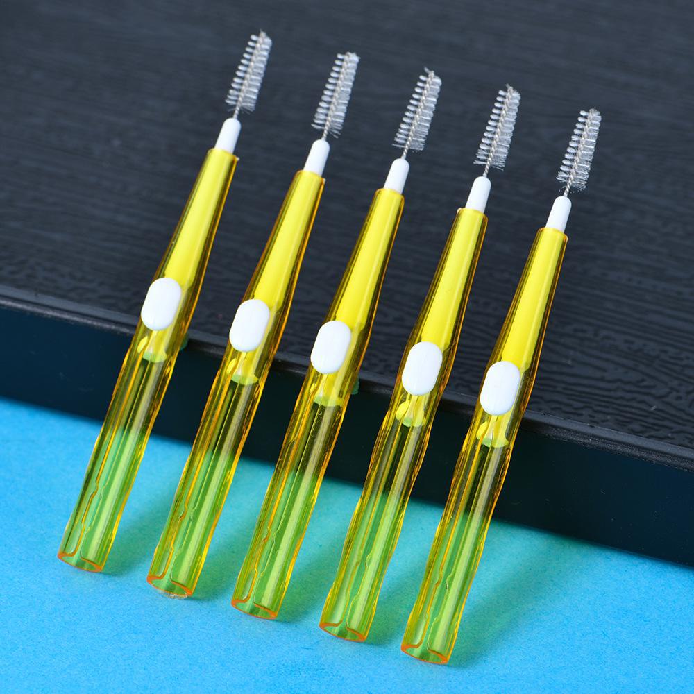Einziehbare Interdentalbürste zur kieferorthopädischen Reinigung – 1 Stück 1.0-1.2mm 1 piece gelb