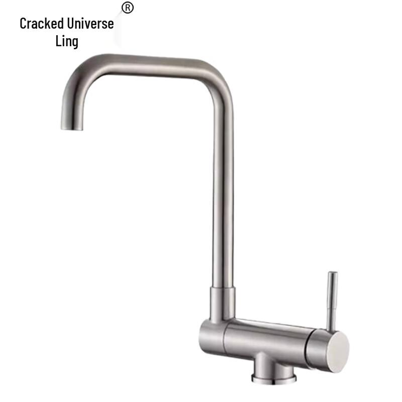 Lieyuling P-C018 Stainless Steel Single Cold Rotatable Kitchen Faucet