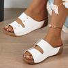 Large-sized Shoes One-line Thick-soled Shoes Slippers Women's Lightweight Riveted Open-toe Flip-flops