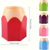 1 pencil-shaped pen holder (easy to carry out and use) colored pencil holder, pencil creative cartoon stationery holder