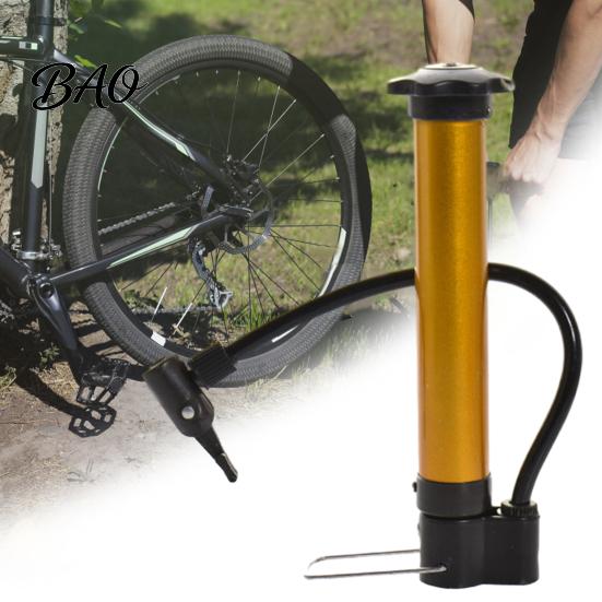 Aluminum Alloy Tire Inflator Mini High Pressure Bike Pump, Portable Air Pump with Foldable Pedal, for Road Mountain Bicycle Motorbike Motorcycle