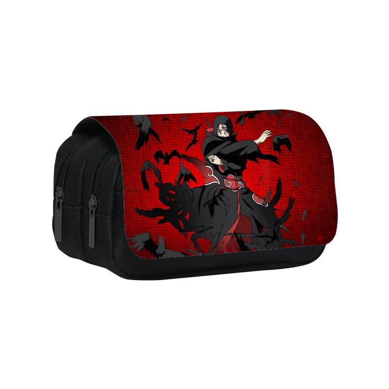 Высококачественный Аниме Пенал с Фигуркой Мультяшный Узумаки Учиха Итачи Пенал для Канцелярских Принадлежностей Большой Емкости Школьные Принадлежности Пенал