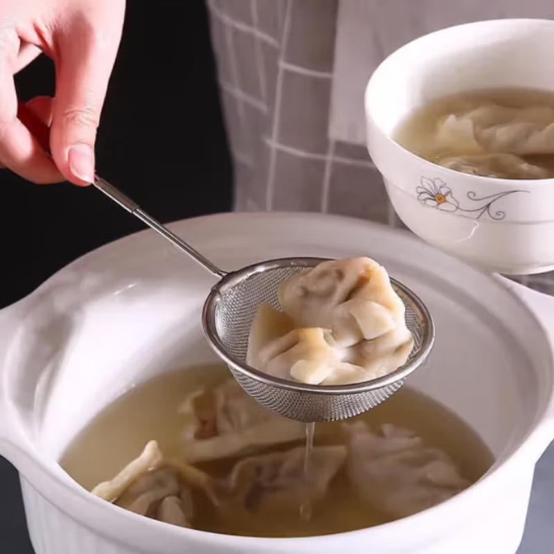 SIFAR Roter Griff Edelstahl Schaumlöffel Set