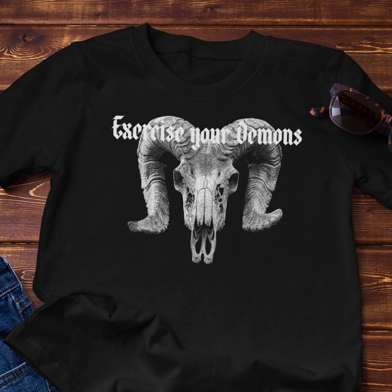 Parody Occult T-Shirt - Exercise Your Demons | Cotton Tee L