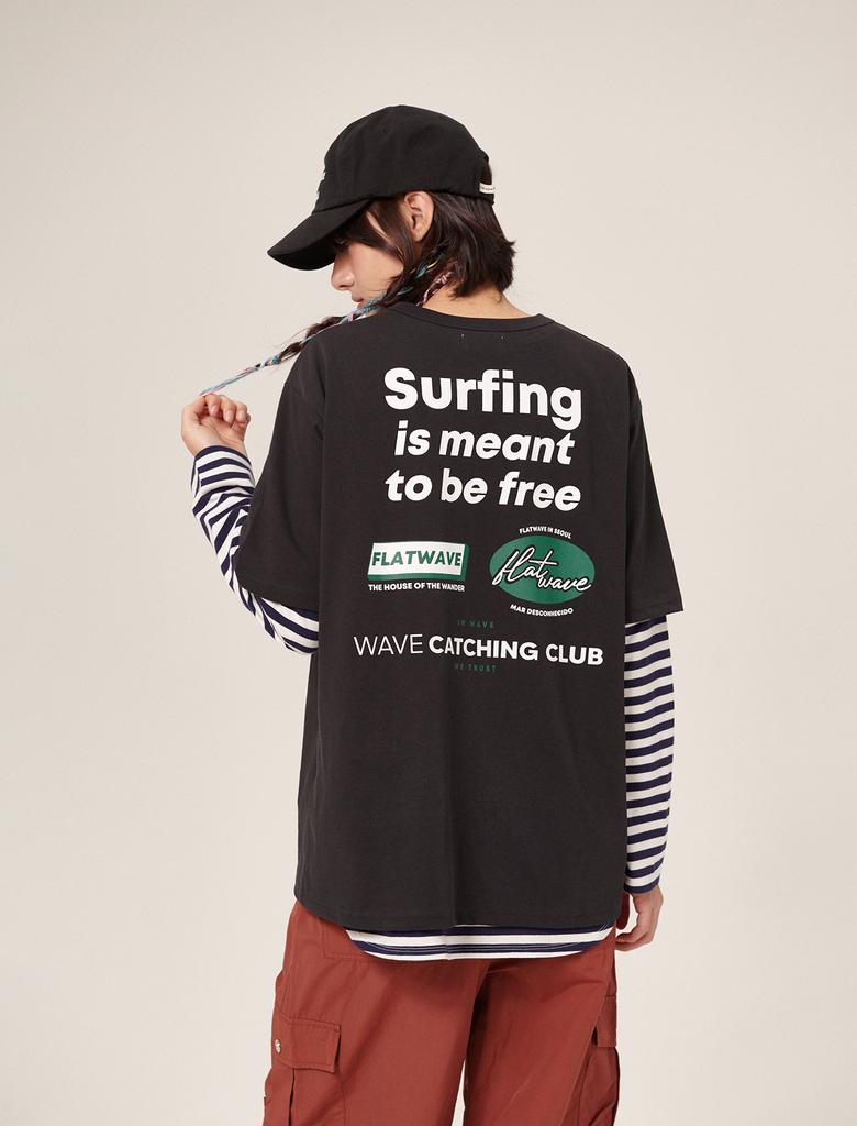 FLATWAVE IN SEOUL Knii Print T-Shirt Black