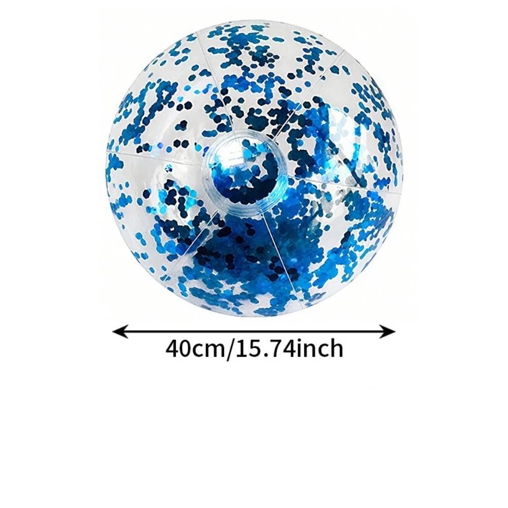 Pailletten Glitzer Strandball 40cm Wasserspielball Lustiger aufblasbarer Strandball Poolparty