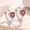 Red Heart Zircon Sweet Girl Earrings - Light Luxury Minimalist High-End Design