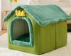 Cuccia Pieghevole per Gatti Casa per Cani Inverno Villa per Gatti Cuccia per Dormire Nido Caldo Rimovibile Tende Chiuse Grotta Divano Forniture per Animali Domestici