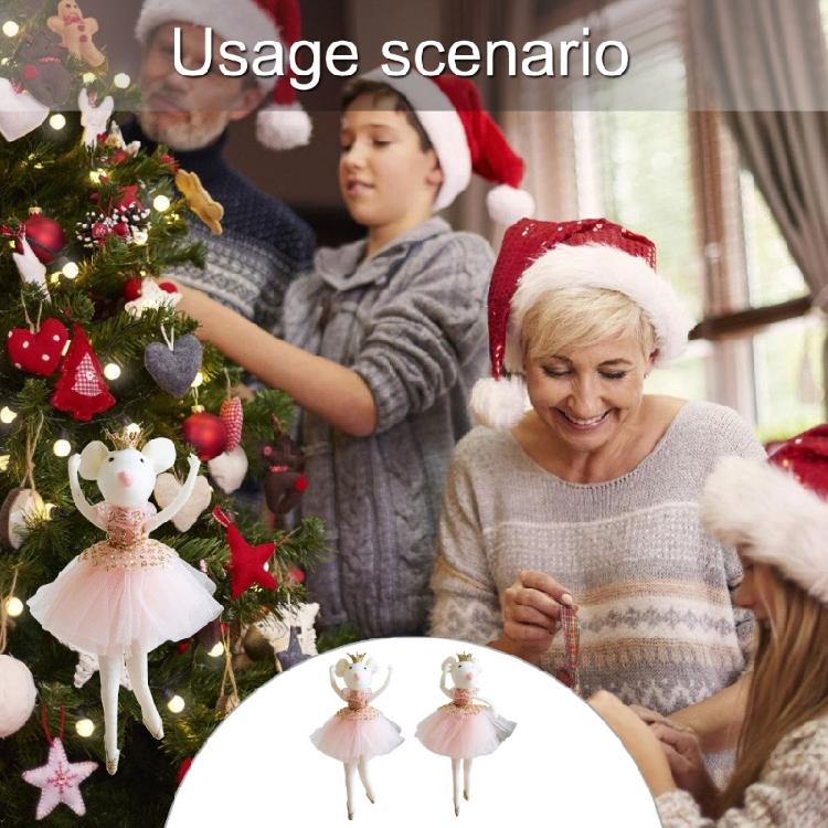 Plush Ballet Dancer Christmas Tree Decoration Ballet Doll 20cm Christmas Tree Accessories Festival Home Office Decors