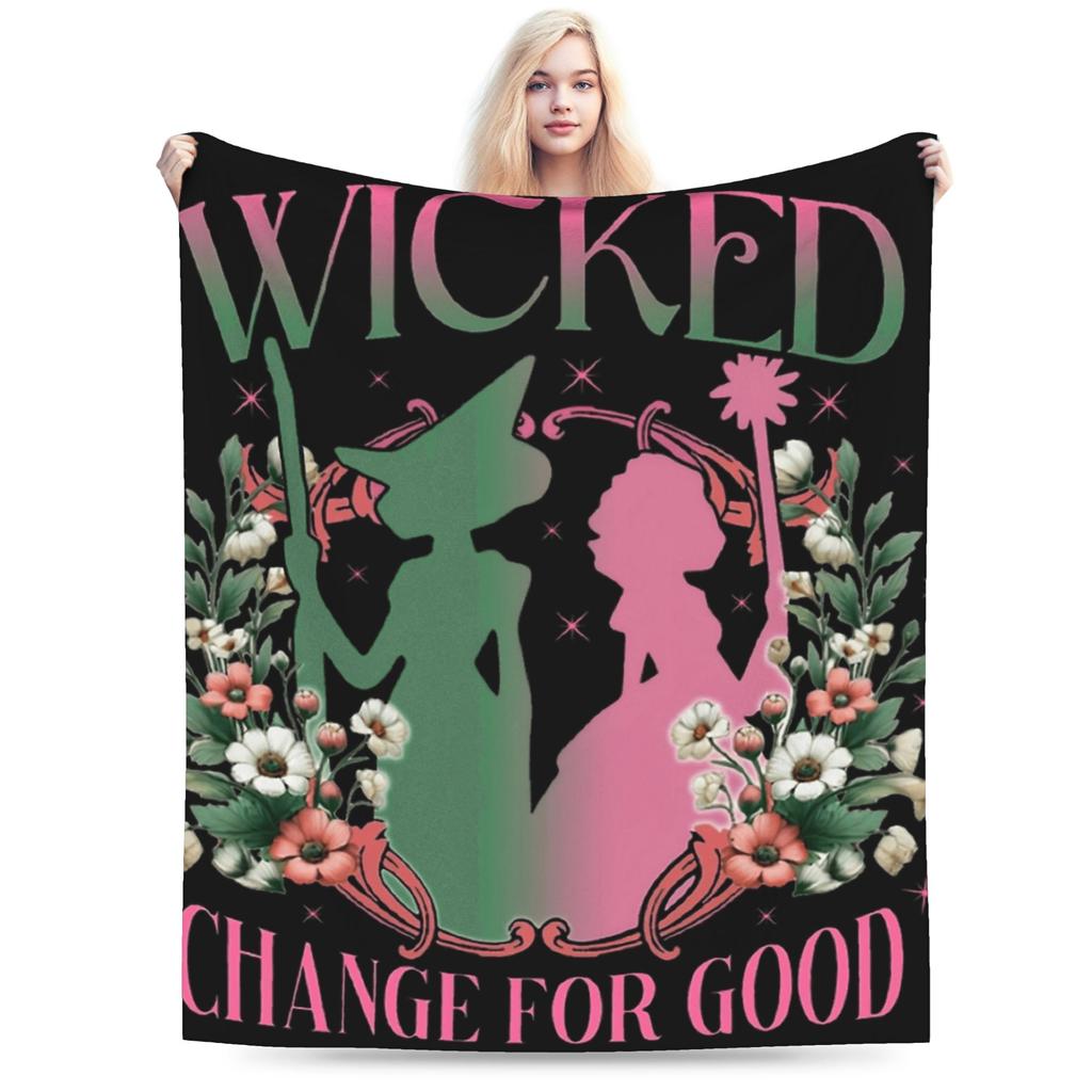 Warm Soft BlanketChild Picnic Wicked Magic Movie Throw Blanket Flannel Bedspread For Outdoor Pattern Sofa Bed Cover
