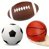 1 Stück Aufblasbare Hundebälle - Langlebige Mini-Basketball-, Fußball-, Rugby-Spielzeuge für aggressive Kauer, Große schwimmende Hundespielzeuge