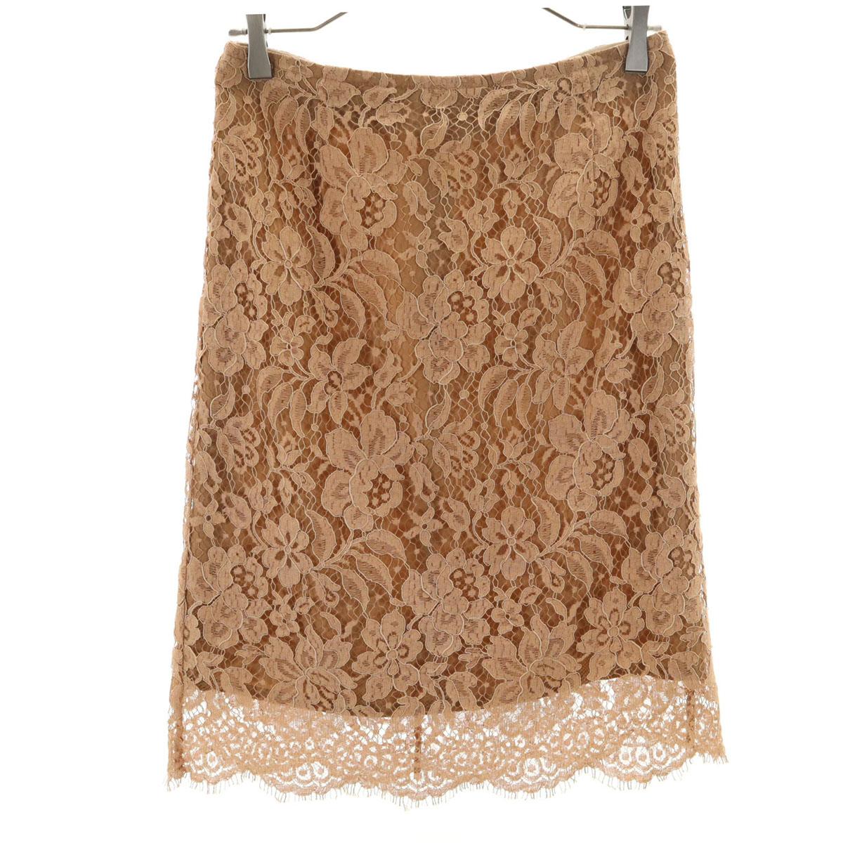 

EFFE BEAMS made in Japan Midi length Total race Tight Skirt 38 Brown Women Used