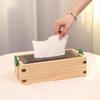 HTB Taschentuchbox, Stilvolle Holz-Taschentuchbox, Massivholz, Akazienholzmaserung, Natur, 26*13.6*8.4cm (HTB-STB1)